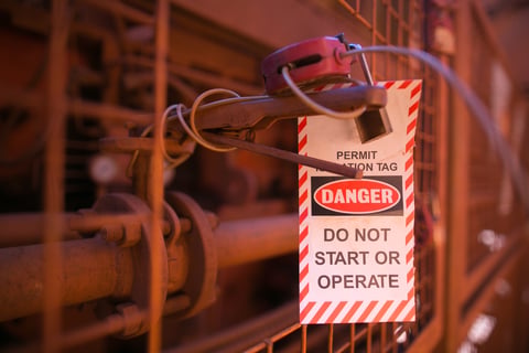 construction LOTO danger tag