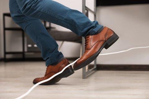 tripping over cords office