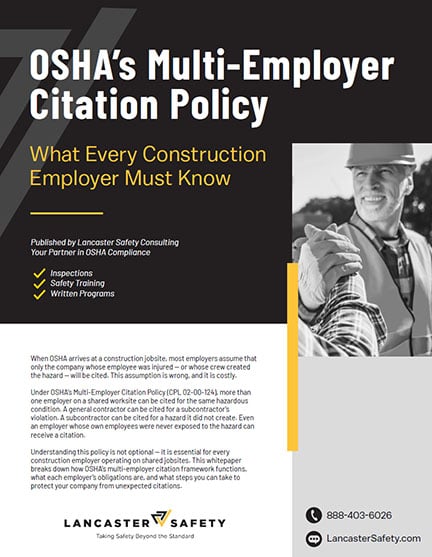 Lancaster Safety - Guide - Multi-Employer Worksites Preview Thumbnail