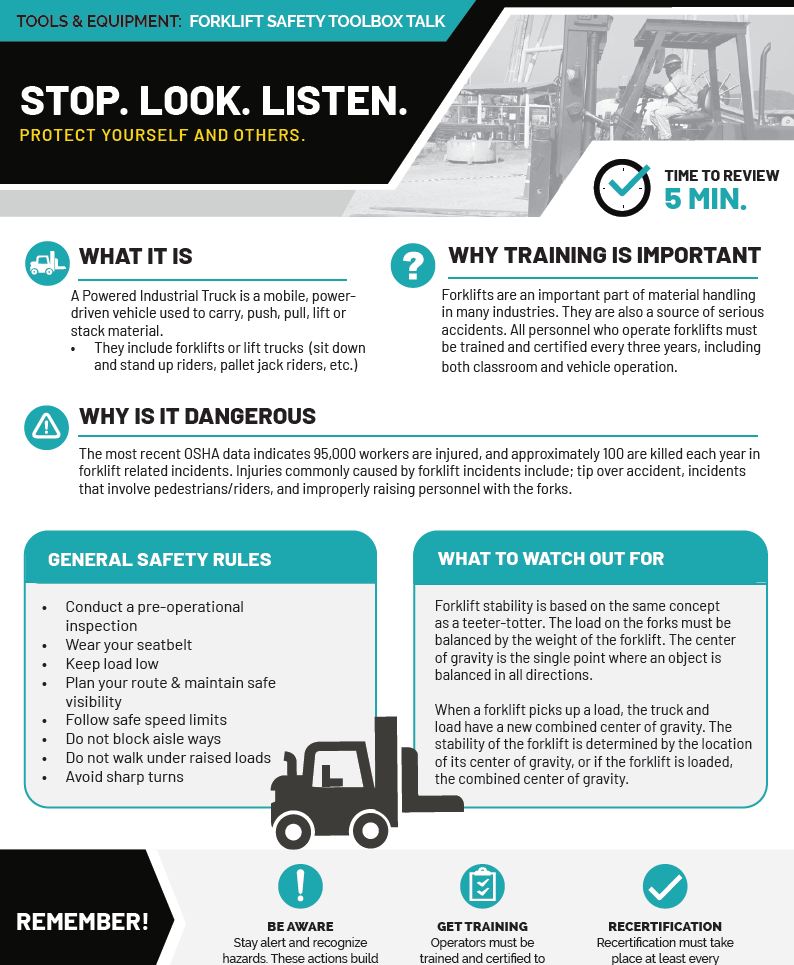 02 - Lancaster Safety - Toolbox Talk - Forklifts Preview Thumbnail