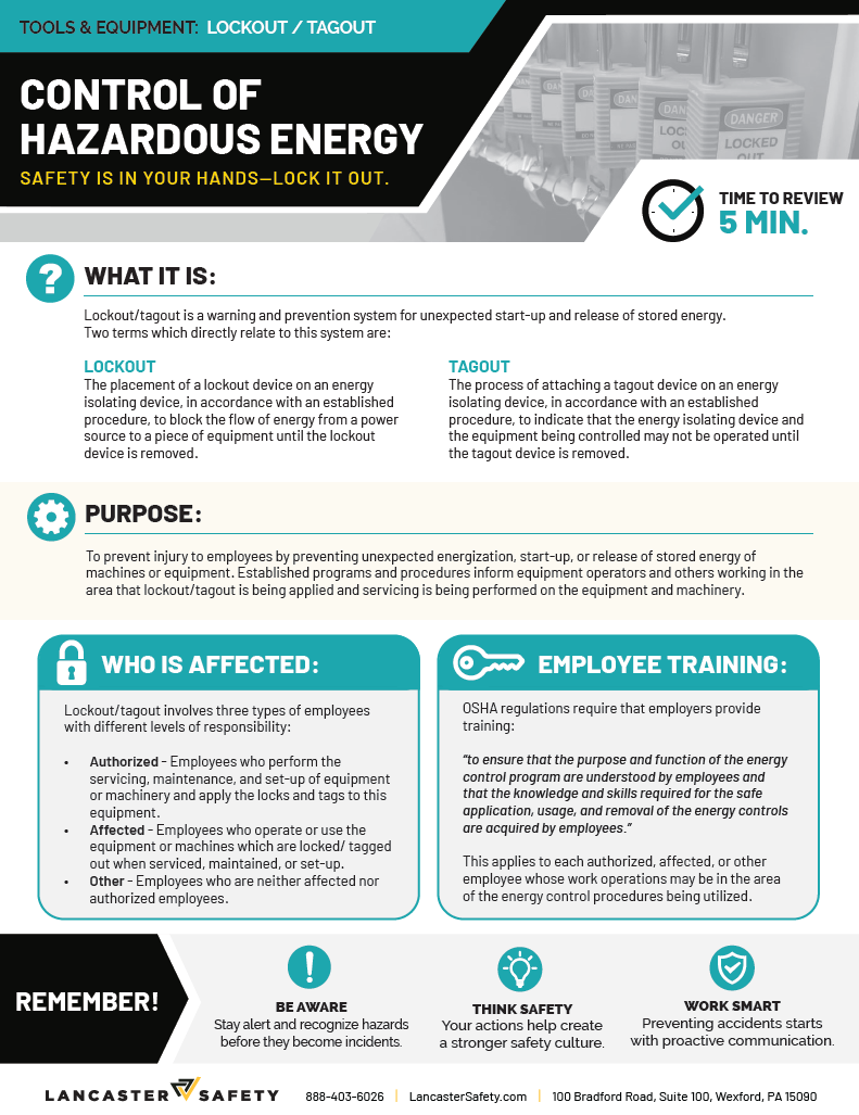 06 - Lancaster Safety - Toolbox Talk - LOTO Preview Thumbnail